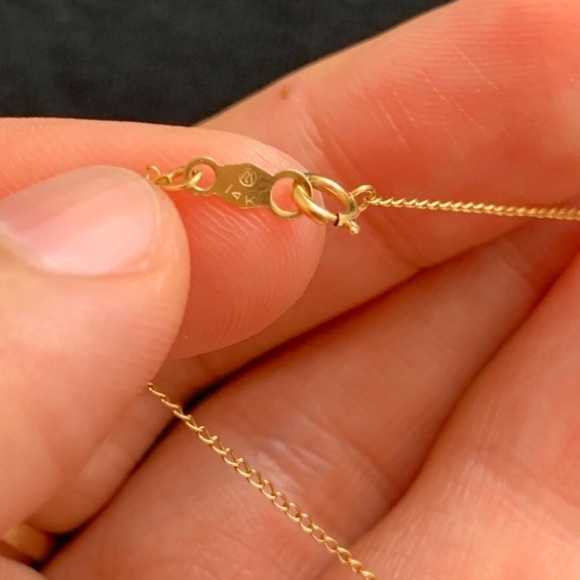 14k solid gold Diamond Heart Orb 3D Pendant Necklace - Picture 6 of 8